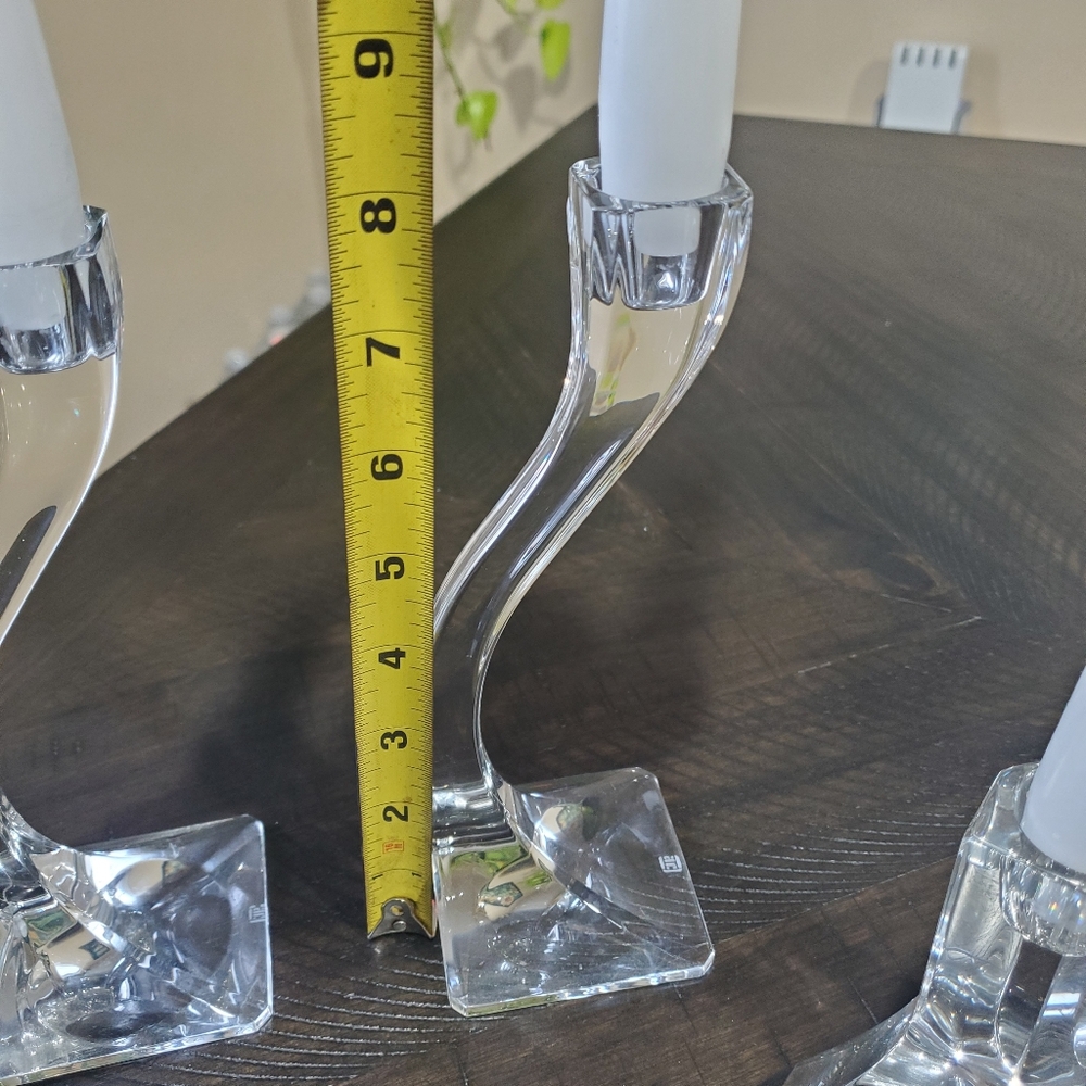 Vtg Josef Riedel Crystal Candlesticks by Riedel Austria 1970s Vintage - Picture 4 of 6